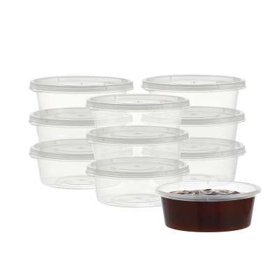 FREE SAMPLE 2oz tasting plastic cup portion 2 oz sauce cup with lid