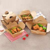 Custom Fast Delivery Takeaway Recycle Fast Food Containers Disposable Food Paper Packaging Container