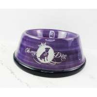 ceramic pet treat jar dog food storage jar  purple storage food jar