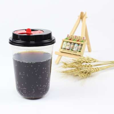 FREE SAMPLE PP 500ml u shape milk tea clear disposable plastic cup with cover