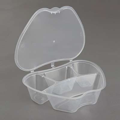 FREE SAMPLE Self-design uncommon PP clear disposable 4 compartment lunch box