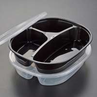 FREE SAMPLE  Take-away food storage plastic disposable 3-compartment food container