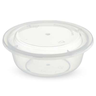 FREE SAMPLE Food grade PP material round shape plastic disposable snack food container