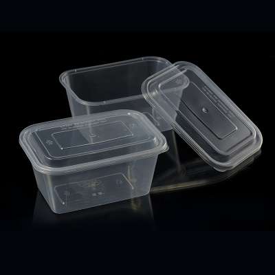 New disposable food container microwave transparent pp lunch box