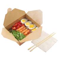 Custom Kraft Paper Box Food Packaging Box Retro Craft Paper Take-out Container Box