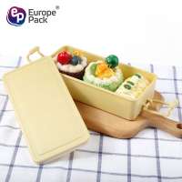 Good quality custom plastic leak proof food container tiffin bento box lunch for kids