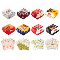 Hamburger box  take away kraft emballage custom size and logo printing